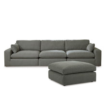 Load image into Gallery viewer, Elyza 3-Piece Sectional with Ottoman in Charcoal
