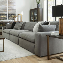 Load image into Gallery viewer, Elyza 3-Piece Sectional with Ottoman in Charcoal
