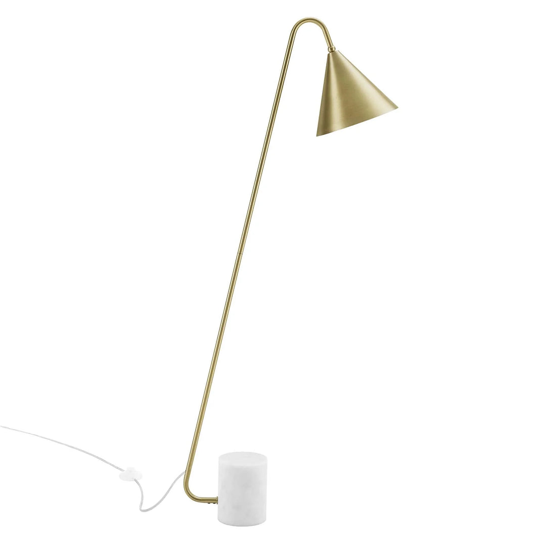 Ayla Brass Marble Base Floor Lamp