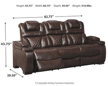 Load image into Gallery viewer, Warnerton PWR REC Sofa with ADJ Headrest
