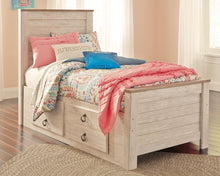 Load image into Gallery viewer, Willowton  Panel Bed With 2 Storage Drawers
