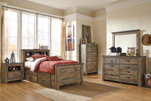 Load image into Gallery viewer, Trinell  Bookcase Bed With 2 Storage Drawers
