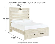 Load image into Gallery viewer, Cambeck  Panel Bed With 2 Storage Drawers
