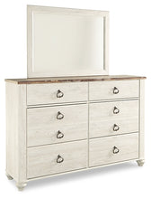 Load image into Gallery viewer, Willowton  Panel Bed With Mirrored Dresser, Chest And 2 Nightstands
