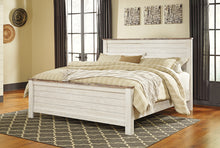 Load image into Gallery viewer, Willowton  Panel Bed With Mirrored Dresser, Chest And 2 Nightstands
