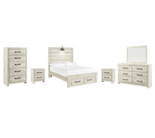 Load image into Gallery viewer, Cambeck  Panel Bed With 2 Storage Drawers With Mirrored Dresser, Chest And 2 Nightstands
