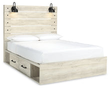 Load image into Gallery viewer, Cambeck  Panel Bed With 2 Storage Drawers With Mirrored Dresser And 2 Nightstands
