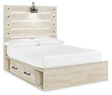 Load image into Gallery viewer, Cambeck  Panel Bed With 2 Storage Drawers With Mirrored Dresser And 2 Nightstands
