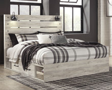 Load image into Gallery viewer, Cambeck  Panel Bed With 2 Storage Drawers With Mirrored Dresser
