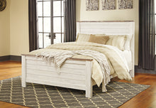 Load image into Gallery viewer, Willowton  Panel Bed With Mirrored Dresser, Chest And 2 Nightstands
