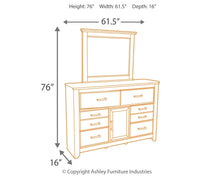 Load image into Gallery viewer, Juararo California King Poster Bed with Mirrored Dresser, Chest and 2 Nightstands
