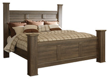 Load image into Gallery viewer, Juararo California King Poster Bed with Mirrored Dresser, Chest and Nightstand
