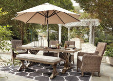 Load image into Gallery viewer, Beachcroft Outdoor Dining Table and 4 Chairs and Bench
