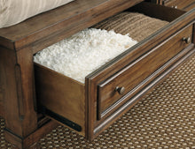 Load image into Gallery viewer, Flynnter Queen Panel Bed with 2 Storage Drawers with Mirrored Dresser, Chest and Nightstand
