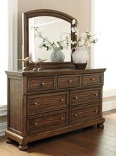 Load image into Gallery viewer, Flynnter  Panel Bed With 2 Storage Drawers With Mirrored Dresser
