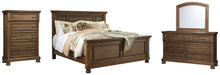 Load image into Gallery viewer, Flynnter  Panel Bed With Mirrored Dresser And Chest
