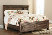 Load image into Gallery viewer, Flynnter  Panel Bed With 2 Storage Drawers With Mirrored Dresser And 2 Nightstands
