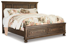 Load image into Gallery viewer, Flynnter  Panel Bed With 2 Storage Drawers With Mirrored Dresser
