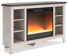 Load image into Gallery viewer, Dorrinson Corner TV Stand with Electric Fireplace
