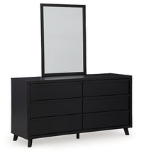 Load image into Gallery viewer, Danziar King Panel Bed with Mirrored Dresser
