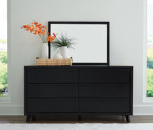 Load image into Gallery viewer, Danziar King Panel Bed with Mirrored Dresser
