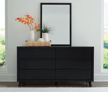 Load image into Gallery viewer, Danziar King Panel Bed with Mirrored Dresser
