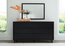 Load image into Gallery viewer, Danziar King Panel Bed with Mirrored Dresser
