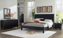 Load image into Gallery viewer, Danziar King Panel Bed with Mirrored Dresser and 2 Nightstands
