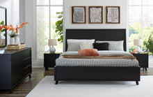 Load image into Gallery viewer, Danziar King Panel Bed with Mirrored Dresser and 2 Nightstands
