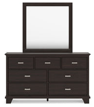 Load image into Gallery viewer, Covetown Twin Panel Bed with Mirrored Dresser, Chest and 2 Nightstands
