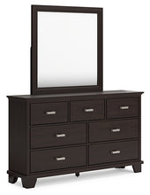 Load image into Gallery viewer, Covetown Twin Panel Bed with Mirrored Dresser, Chest and 2 Nightstands
