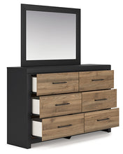 Load image into Gallery viewer, Vertani King Panel Bed with Mirrored Dresser, Chest and Nightstand
