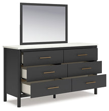 Load image into Gallery viewer, Cadmori Full Upholstered Panel Bed with Mirrored Dresser and 2 Nightstands
