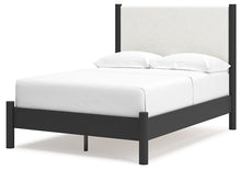 Load image into Gallery viewer, Cadmori Full Upholstered Panel Bed with Mirrored Dresser and Chest
