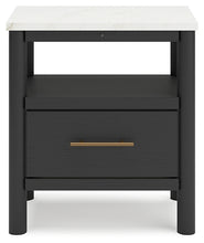 Load image into Gallery viewer, Cadmori Full Upholstered Panel Bed with Mirrored Dresser and Nightstand
