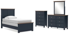 Load image into Gallery viewer, Landocken Twin Panel Bed with Storage with Mirrored Dresser and Chest
