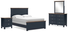 Load image into Gallery viewer, Landocken Full Panel Bed with Mirrored Dresser and Nightstand
