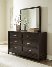 Load image into Gallery viewer, Neymorton King Upholstered Panel Bed with Mirrored Dresser and 2 Nightstands
