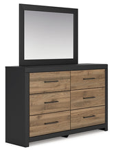 Load image into Gallery viewer, Vertani Twin Panel Bed with Mirrored Dresser
