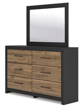 Load image into Gallery viewer, Vertani Twin Panel Bed with Mirrored Dresser
