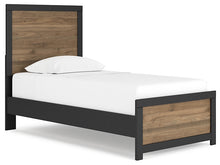 Load image into Gallery viewer, Vertani Twin Panel Bed with Mirrored Dresser
