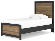 Load image into Gallery viewer, Vertani Twin Panel Bed with Mirrored Dresser
