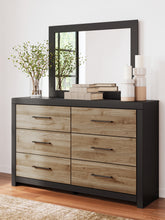 Load image into Gallery viewer, Vertani Twin Panel Bed with Mirrored Dresser
