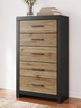 Load image into Gallery viewer, Vertani Full Panel Bed with Mirrored Dresser and Chest
