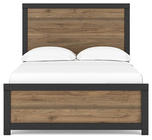 Load image into Gallery viewer, Vertani Full Panel Bed with Mirrored Dresser and 2 Nightstands
