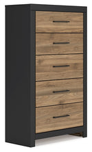 Load image into Gallery viewer, Vertani Twin Panel Bed with Storage with Mirrored Dresser and Chest
