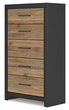 Load image into Gallery viewer, Vertani Twin Panel Bed with Storage with Mirrored Dresser and Chest
