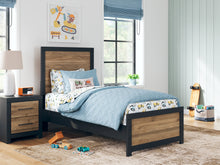 Load image into Gallery viewer, Vertani Twin Panel Bed with Nightstand
