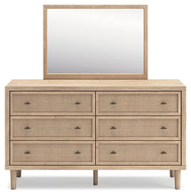 Load image into Gallery viewer, Cielden Full Panel Headboard with Mirrored Dresser
