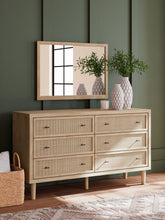 Load image into Gallery viewer, Cielden Full Panel Headboard with Mirrored Dresser
